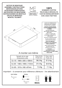 BUT Sommier coffre 140x190 cm BROOKLYN imitation chêne Mode d'emploi