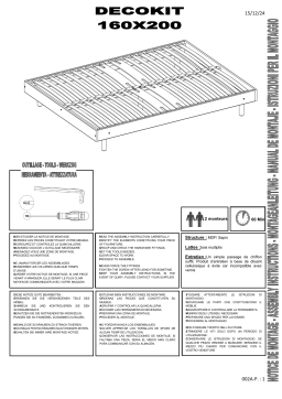 Ebac Sommier en kit 160x200 cm DECOKIT blanc Mode d'emploi