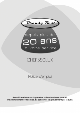 Brandy Best Mini-four 35 Litres Chaleur Brassé Autonettoyant Avec Rôtisserie Noir Chef350lux-n Mode d'emploi