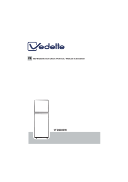 Vedette réfrigérateur 2 portes VFD250SW 248L Blanc Manuel utilisateur