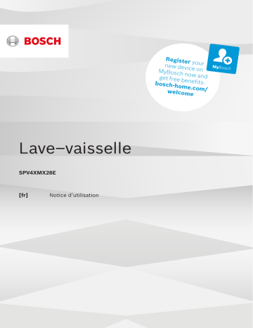 Bosch Lave-vaisselle 60 cm 12 couverts 46db E Intégrable Avec Bandeau Noir - Smi4htb31e Manuel utilisateur | Fixfr