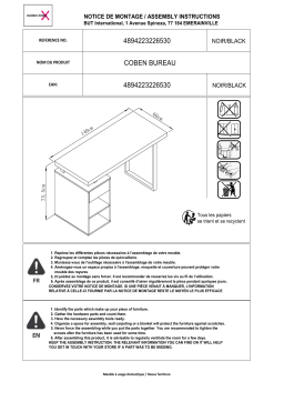 Modern Living Bureau avec caisson COBEN Noir Mode d'emploi