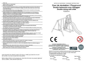 habitat et jardin Portique Avec Toboggan Et Mur D'escalade 