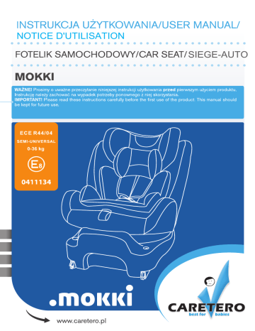 Caretero Mokki Siège Auto Pivotant 360° Isofix 0-36 Kg Groupe 0/1/2/3 Beige Mode d'emploi | Fixfr