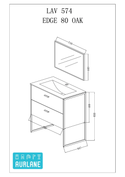 Aurlane Ensemble Meuble De Salle De Bain 80x45cm Style Industriel Couleur Chene Naturel - Vasque Blanche Mode d'emploi