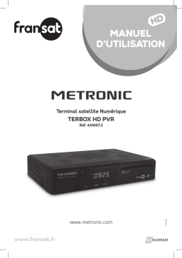 Metronic Décodeur Satellite Terbox Hd Pvr Ready Pour Fransat Mode d'emploi