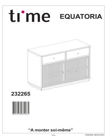 Time Buffet 2 portes/ 2 tiroirs EQUATORIA bois massif Mode d'emploi | Fixfr