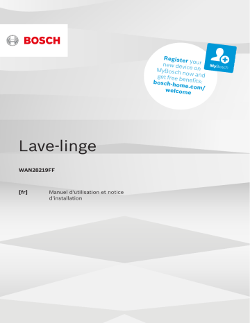 Bosch Lave-linge hublot WAN28219FF EcoSilence Blanc Manuel utilisateur | Fixfr