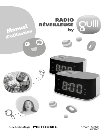 Metronic Radio-réveil Fm Veilleuse Double Alarme Avec Port Usb - Rose Mode d'emploi | Fixfr