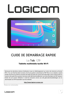 Logicom Tablette Tactile 10.1" Tab129 16go Manuel utilisateur