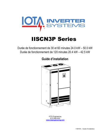 IOTA IISCN3P Three-Phase Central Inverters Guide d'installation | Fixfr