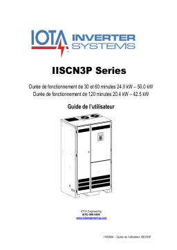 IOTA IISCN3P Three-Phase Central Inverters Manuel utilisateur