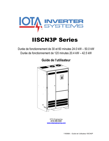 IOTA IISCN3P Three-Phase Central Inverters Manuel utilisateur | Fixfr