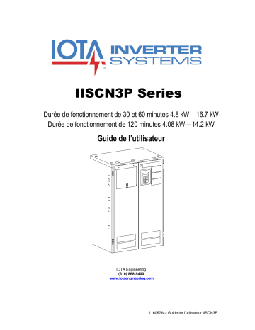 IOTA IISCN3P Three-Phase Central Inverters Manuel utilisateur | Fixfr