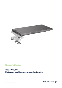 Getinge 116059AC Table top for traction Mode d'emploi