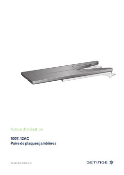 Getinge 100742AC Leg plate for extension plates Mode d'emploi