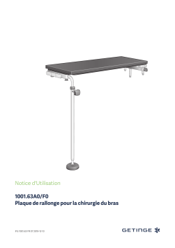 Getinge 100163F0 Hand operating table, US version Mode d'emploi