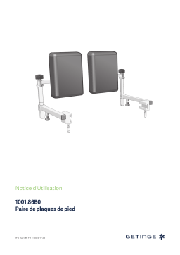 Getinge 100186B0 Foot plates, Pair Mode d'emploi