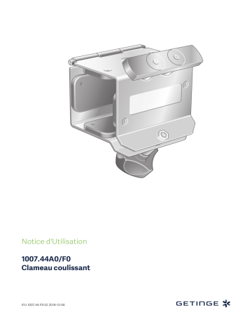 100744A0 | Getinge 100744F0 Sliding clamp (US) Mode d'emploi | Fixfr