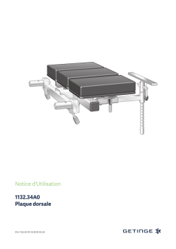 Getinge 113234A0 Back and shoulder plate Mode d'emploi