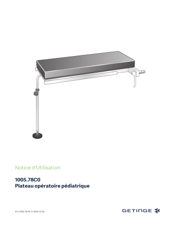 Getinge 100578C0 Table Top for Paediatric Surgery Mode d'emploi | Fixfr