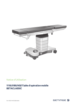 Getinge 111801B0 / BETACLASSIC mobile operating table Mode d'emploi