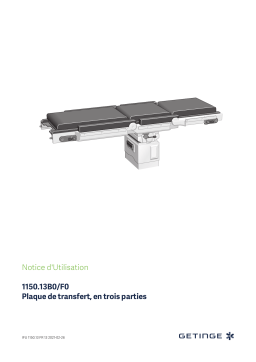 Getinge 115013B0 Transfer table top, three sections Mode d'emploi