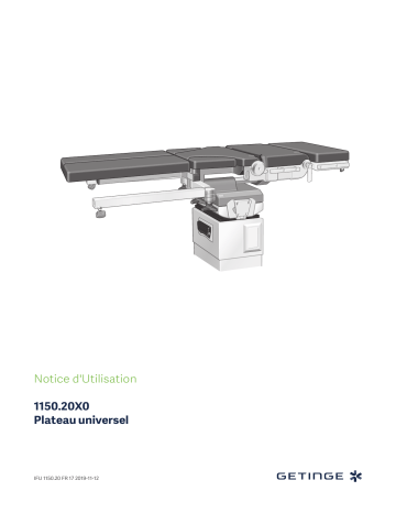 115020F0 / OR-table top for trauma and orthopaedics | 115020B0 / OR-table top for trauma and orthopaedics | Getinge 115020D0 / OR-table top for trauma and orthopaedics Mode d'emploi | Fixfr