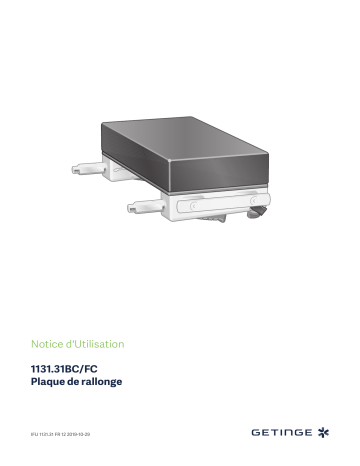 113131FC | Getinge 113131BC Extension plate (80mm SFC), EU-coded Mode d'emploi | Fixfr