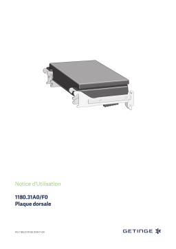 Getinge 118031A0 Back plate Mode d'emploi