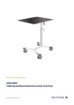 Getinge 000000000044029002 Hand and arm positioning table Mode d'emploi