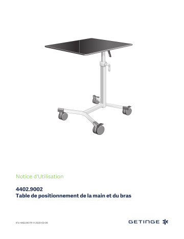 Getinge 000000000044029002 Hand and arm positioning table Mode d'emploi | Fixfr
