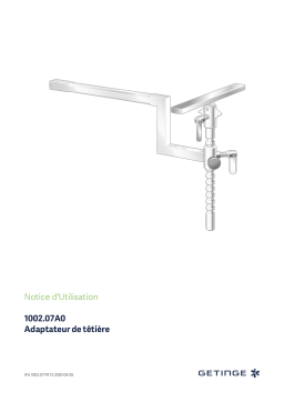 Getinge 100207A0 Head plate adaptor Mode d'emploi