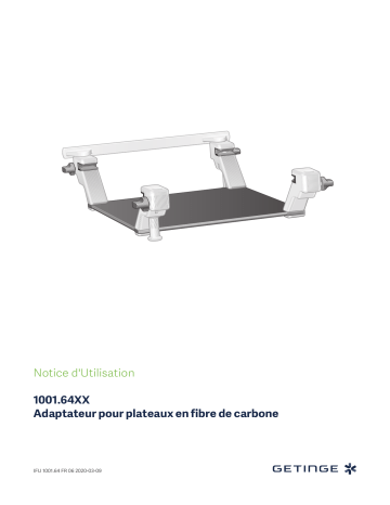 100164C1 | 100164B1 | 100164A1 | 100164C0 | Getinge 100164B0 Adapter for carbon-fibre table top, EU Mode d'emploi | Fixfr