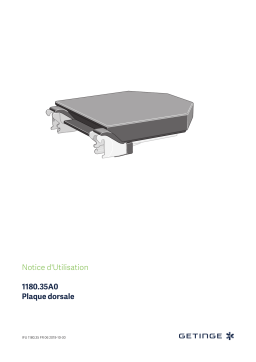 Getinge 118035A0 Back plate for head surgery Mode d'emploi