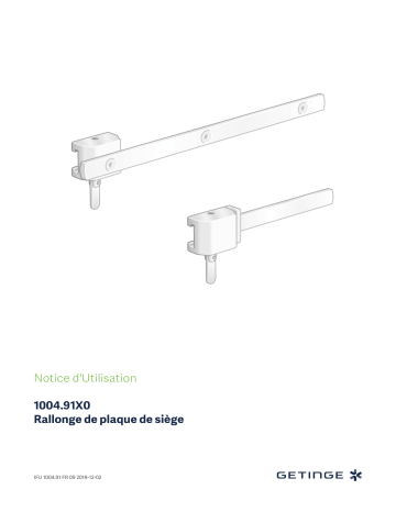 100491B0 | 100491C0 | Getinge 100491A0 Side rail extension Mode d'emploi | Fixfr