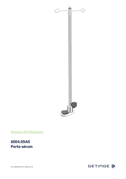 Getinge 600409A0 Infusion stand (IV pole and mount) Mode d'emploi