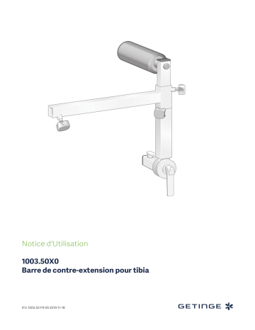 100350A0 | Getinge 100350C0 Countertraction post for tibia-fibula Mode d'emploi | Fixfr