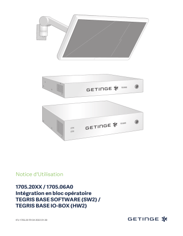 Getinge 170520A0 / TEGRIS BASE SOFTWARE (SW2) Mode d'emploi | Fixfr