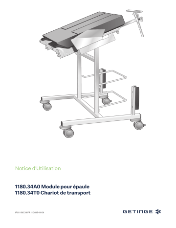 118034A0 | Getinge 118034T0 Trolley for 1180.34X0 Mode d'emploi | Fixfr