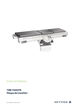 Getinge 118013A0 Transfer board compatible table top, Eur Mode d'emploi