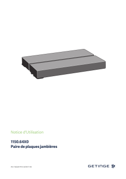 Getinge 115064B0 Leg plates, double section Mode d'emploi