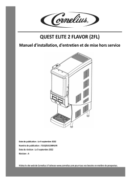 Cornelius Quest Elite R290 2FL Manual Manuel utilisateur