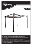 Outsunny 84C-092 11.5' Retractable Canopy Cover Steel Frame Outdoor Patio Classic Pergola Gazebo Mode d'emploi