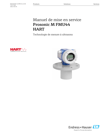 Endres+Hauser Prosonic M FMU44 HART Mode d'emploi | Fixfr