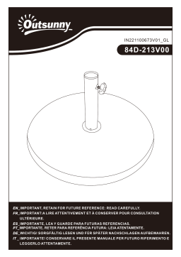 Outsunny 84D-213V00BK 52lbs Resin Patio Umbrella Base Mode d'emploi