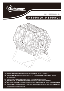 Outsunny 845-916V00BK Dual Chamber Compost Bin Mode d'emploi