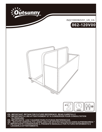 867-120V00LG | 867-120V00CG | Outsunny 867-120V00BN Pool Float Storage Mode d'emploi | Fixfr