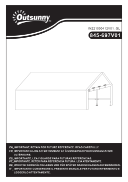 Outsunny 845-697V01CG 9.2' x 7.9' Garden Garage Storage Tent Mode d'emploi