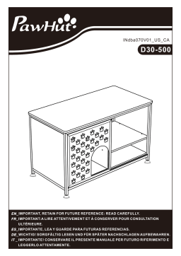 PawHut D30-500V01 Wooden Cat House End Table Mode d'emploi